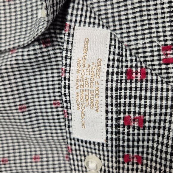 Roundtree & Yorke Gold Label Men's Shirt Size S Short Sleeve Black Plaid (55) - Picture 6 of 12